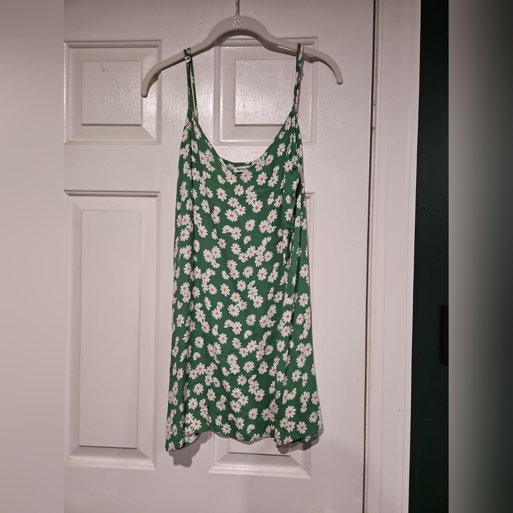 Reformation daisy green dress large